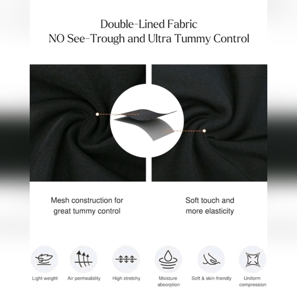 Popilush Deep V Neck Thong Shapewear Bodysuit Black XL NWT - Picture 12 of 13